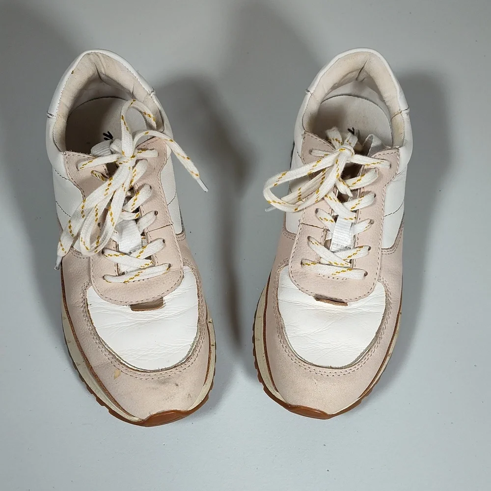 Madewell MWL Kickoff neutral leather trainers sneakers 6